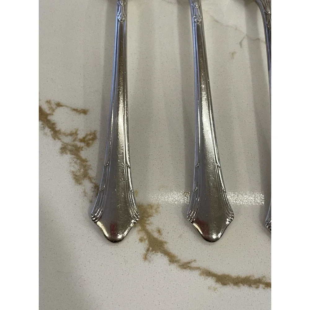 Vintage Gorham Lady Caroline Silver Plate Salad Dessert Forks Set of 6‎ 1933